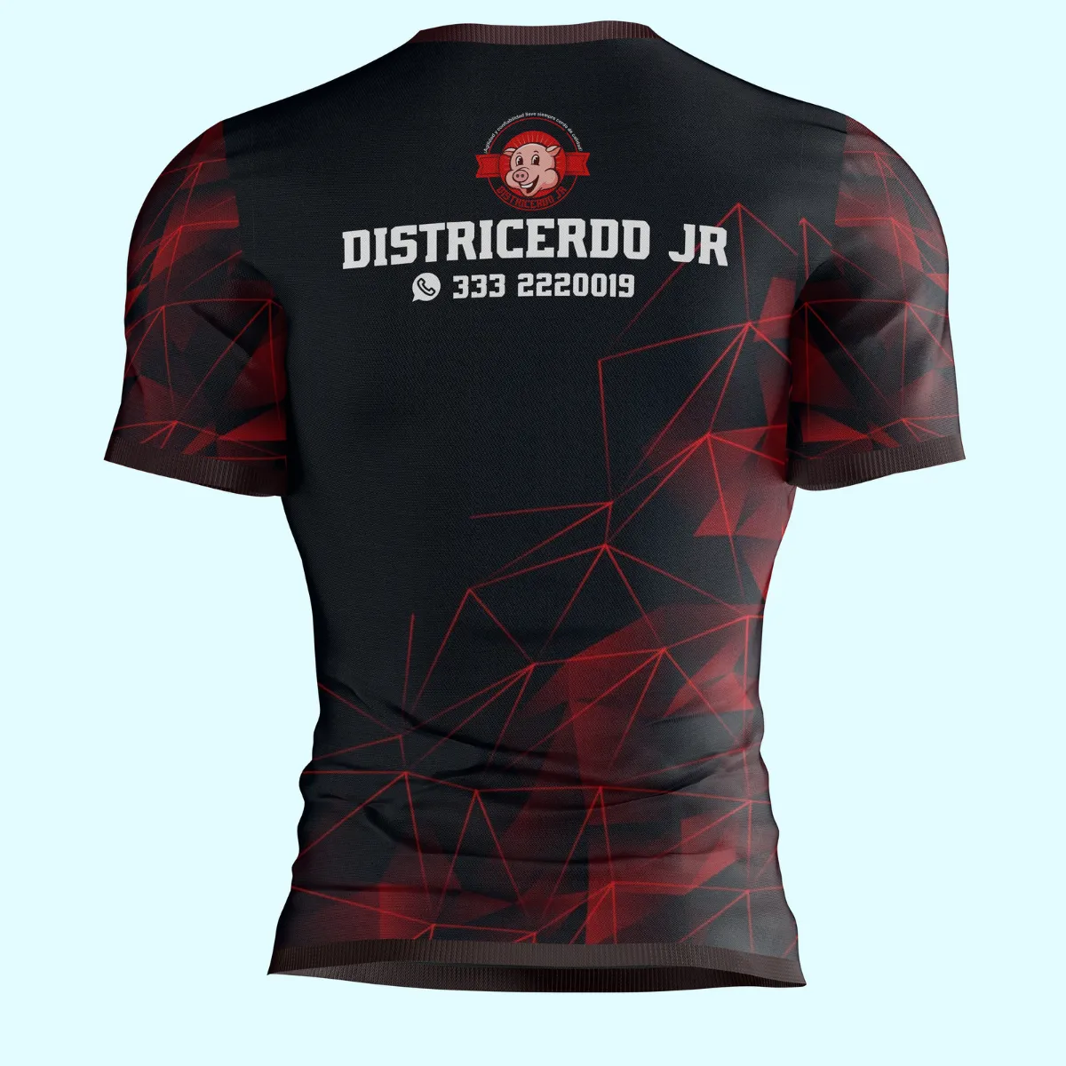 Camiseta dorso con QR Districerdo - Proyecto de Souvenirs Corporativos y Publicidad en Sincelejo, Sucre y el Caribe - Eikonecta