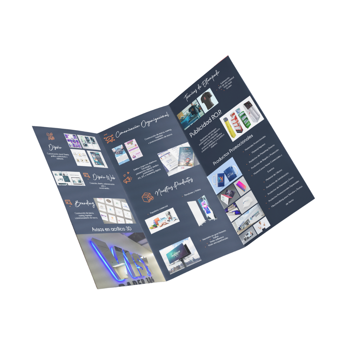 Folleto abierto servicios Eikonecta